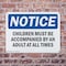 Signmission Children Must Be Accompanied By An Adult, 10 in W x Rectangle, Plastic OS-2PACK-NS-P-710-L-10579 - alternate 6